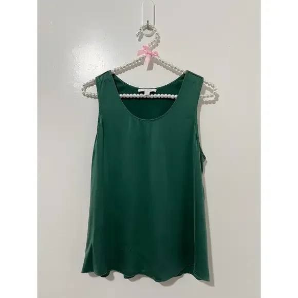 Lunya Green Lightweight Washable Silk Tulip Back Camisole Top Size Small - Picture 3 of 8